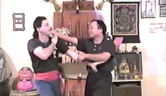 Augustine Fong doing Chi Sao in a kung fu class